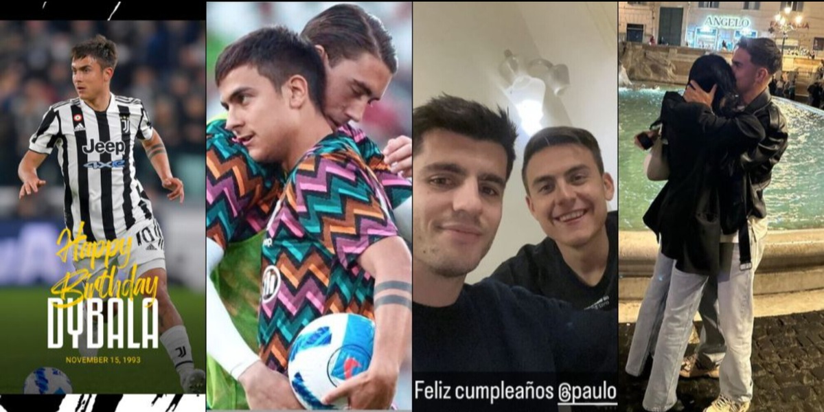 Compleanno Dybala: dalla Juve a Vlahovic e Morata, gli auguri per i 30 anni