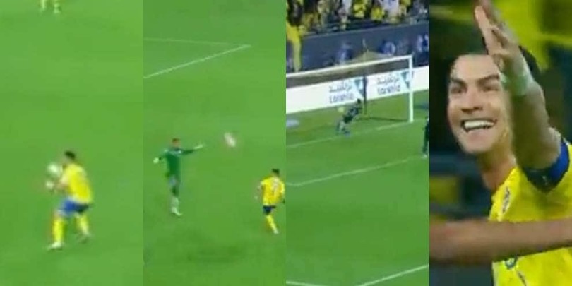 Cristiano Ronaldo straordinario: pallonetto da centrocampo e gol clamoroso
