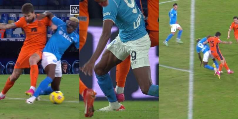 Acerbi-Osimhen, contatto in area: Massa non assegna il rigore