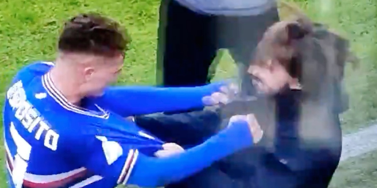 Samp, Esposito impazzisce: mani addosso a Pirlo!