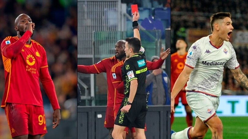 Lukaku gol e rosso, Martinez Quarta firma il pari di Roma-Fiorentina