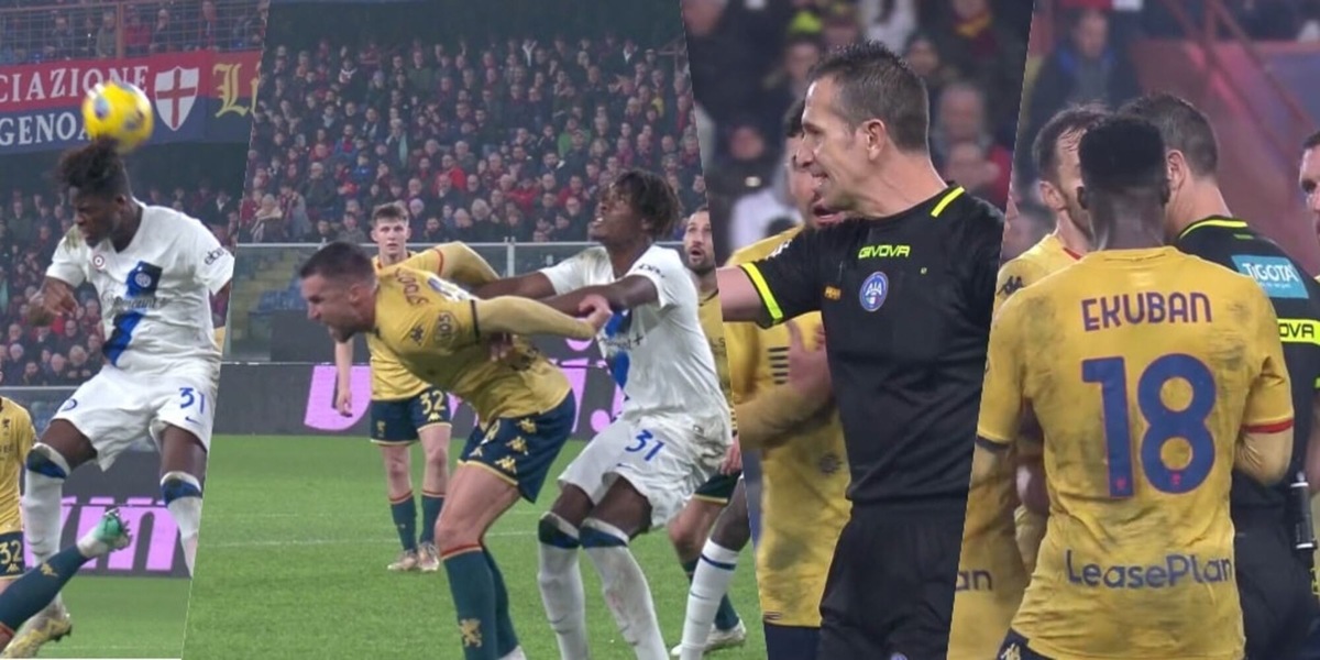 Inter, Arnautovic gol ma il Genoa protesta con Doveri per la spinta di Bisseck