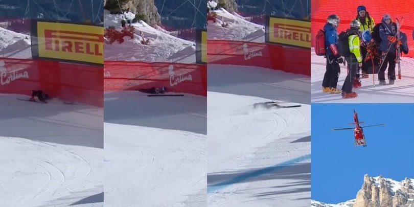 Shiffrin, che paura! Cade e si schianta ad alta velocità contro le barriere