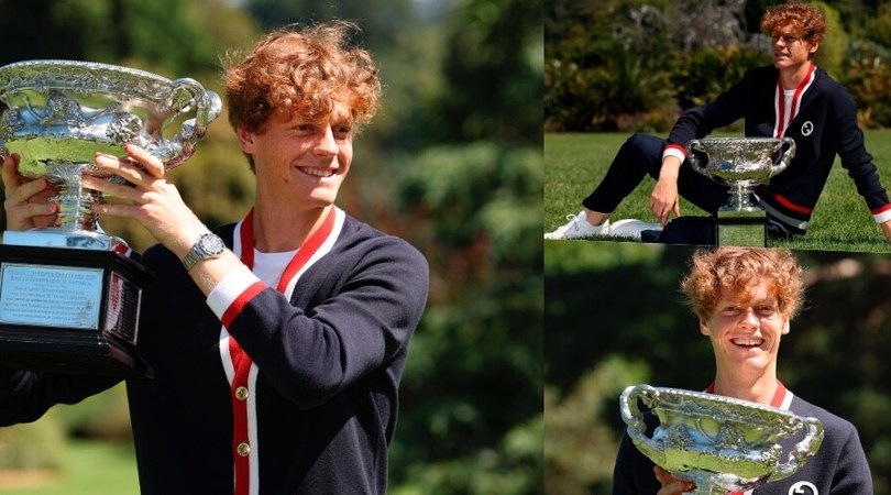 Sinner mostra la Norman Brookes Challenge Cup: trionfo infinito per Jannik
