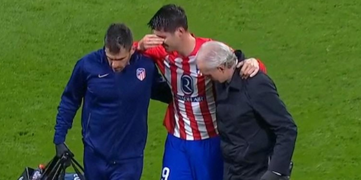 Morata infortunato durante Siviglia-Atletico: esce dal campo in lacrime