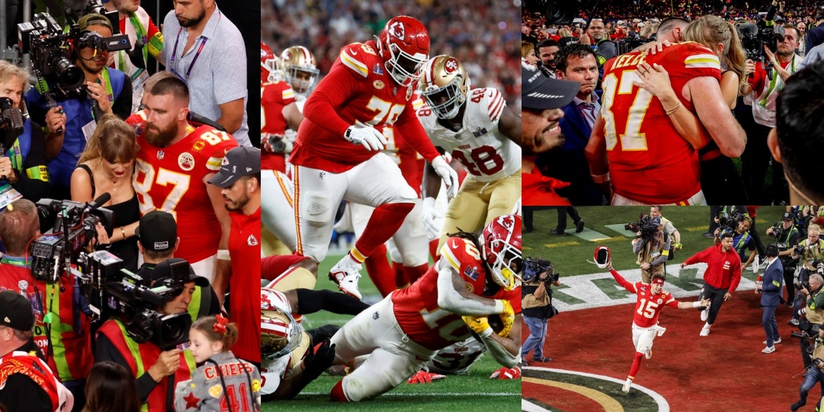 Super Bowl, fa festa Kansas City. E Taylor Swift bacia Kelce