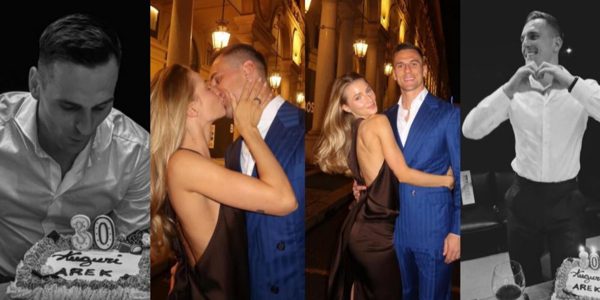 Milik, trent'anni in bianconero con dedica romantica della sua Agata