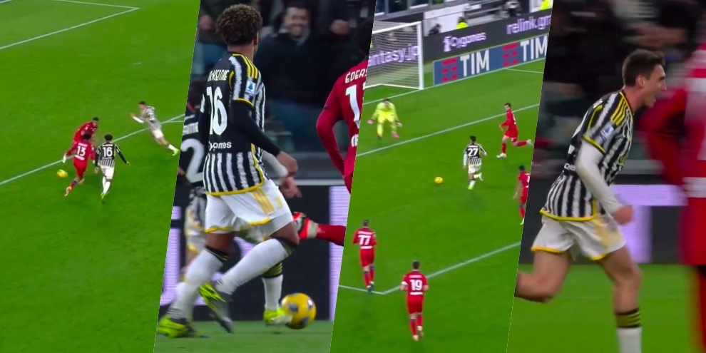 Cambiaso gol di punta con l'Atalanta: super azione della Juve!
