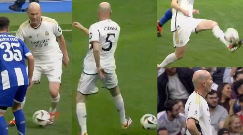 No look e giochi di prestigio, Zidane torna in campo: classe senza età