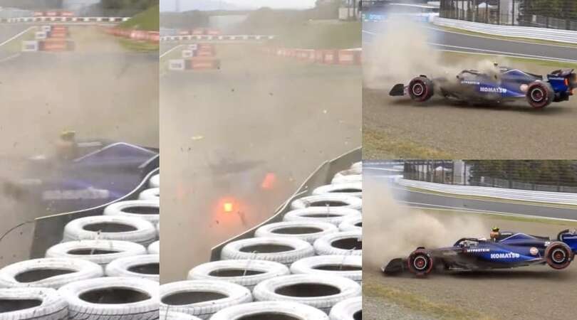 Paura Sargeant, che botta a Suzuka! A muro con la sua Williams