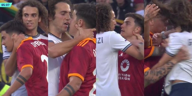 Guendouzi, mani sul collo a Dybala: Roma-Lazio, derby di fuoco
