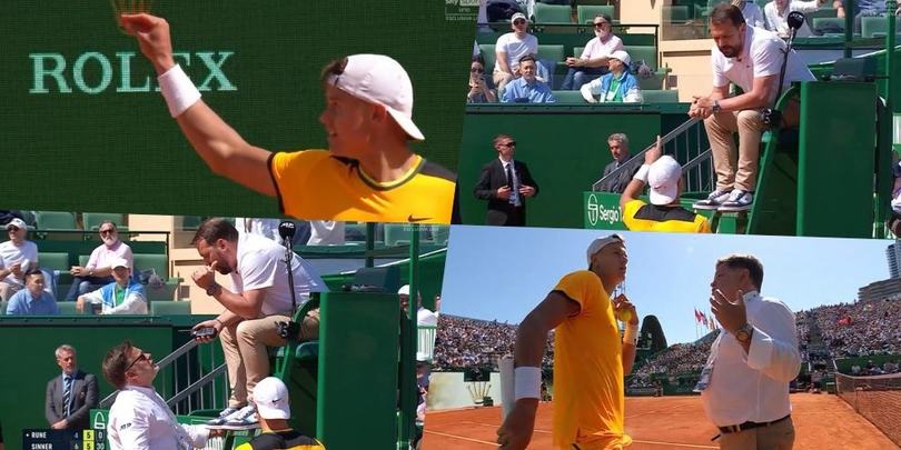 Rune, brutto gesto al pubblico di Montecarlo e altro show con l'arbitro