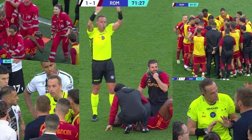 Ndicka malore in campo: Pairetto sospende definitivamente Udinese-Roma