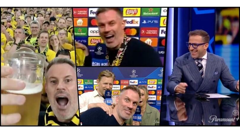 "Mi sono fatto 8 pinte": Carragher ubriaco a Dortmund, la nuova frontiera tv