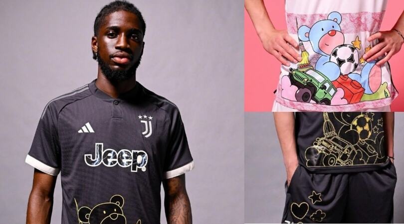 Juve, seconda e terza maglia con gli orsetti: la collaborazione tra Inbetweeners e Adidas