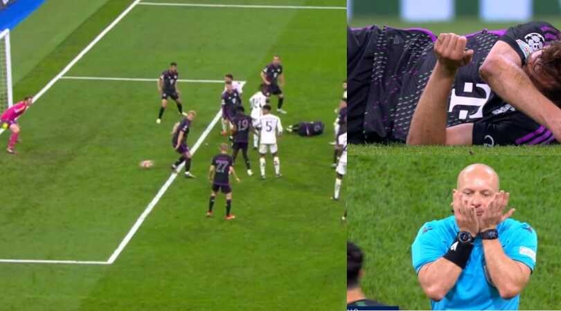 Il Real segna ma il Var richiama Marciniak: il colpo di Nacho a Kimmich