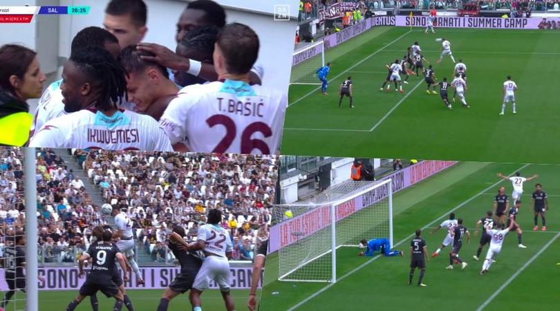 Juve, tutti fermi sul corner: nessuno marca Pierozzi e la Salernitana segna così