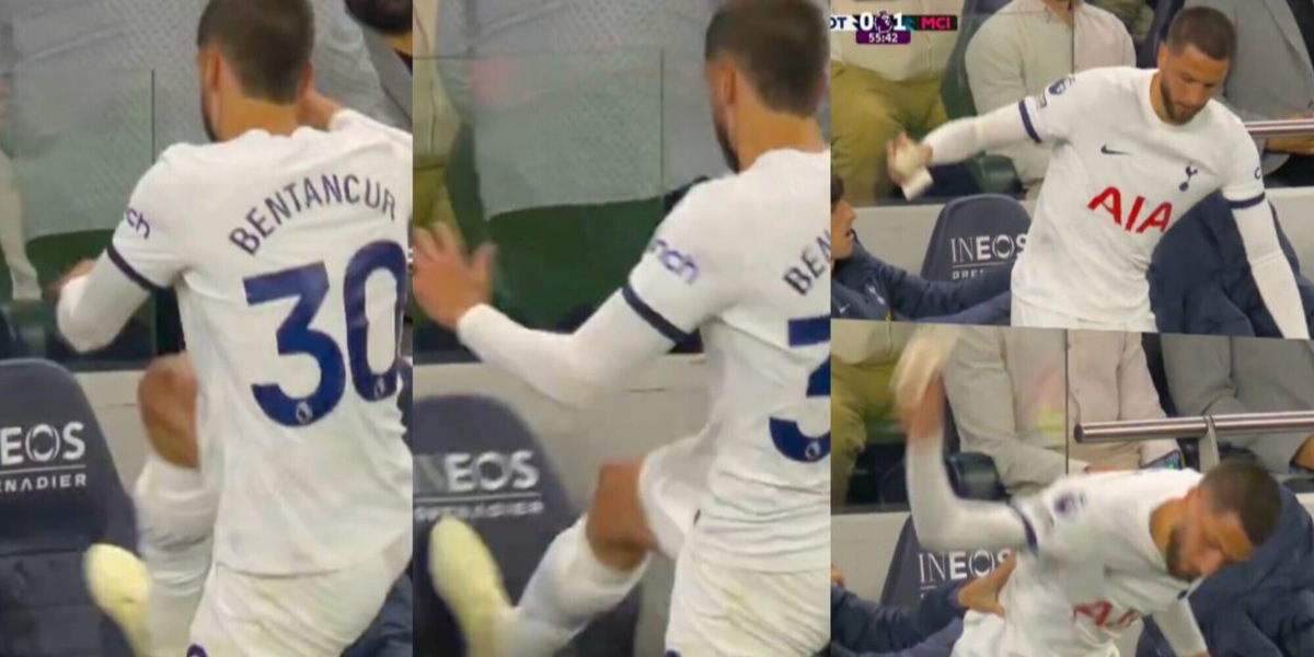 Tottenham, Bentancur out of control: furia al cambio, calci alla panchina