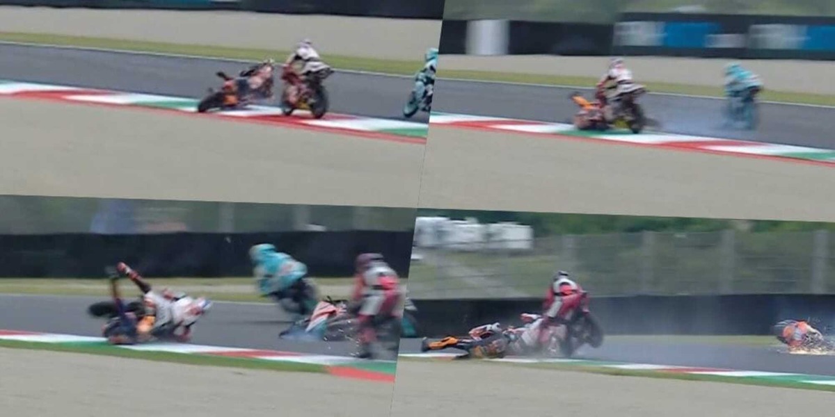 Zurutuza investito da Farioli: clamoroso incidente in Moto 3 al Gp Mugello