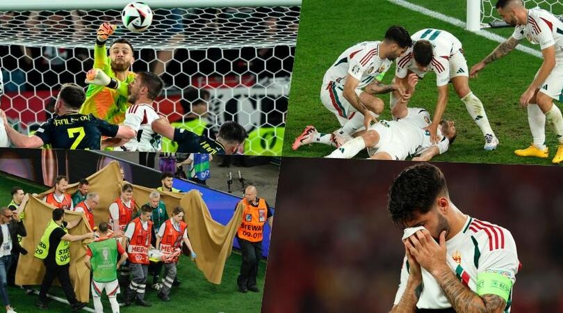 Varga crolla in campo, che paura in Scozia-Ungheria: partita sospesa