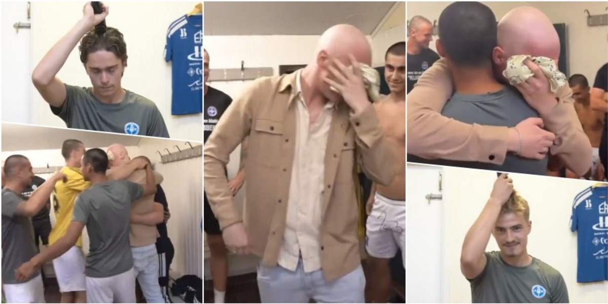 Il capitano ha il cancro, la squadra lo accoglie così: il calcio si commuove