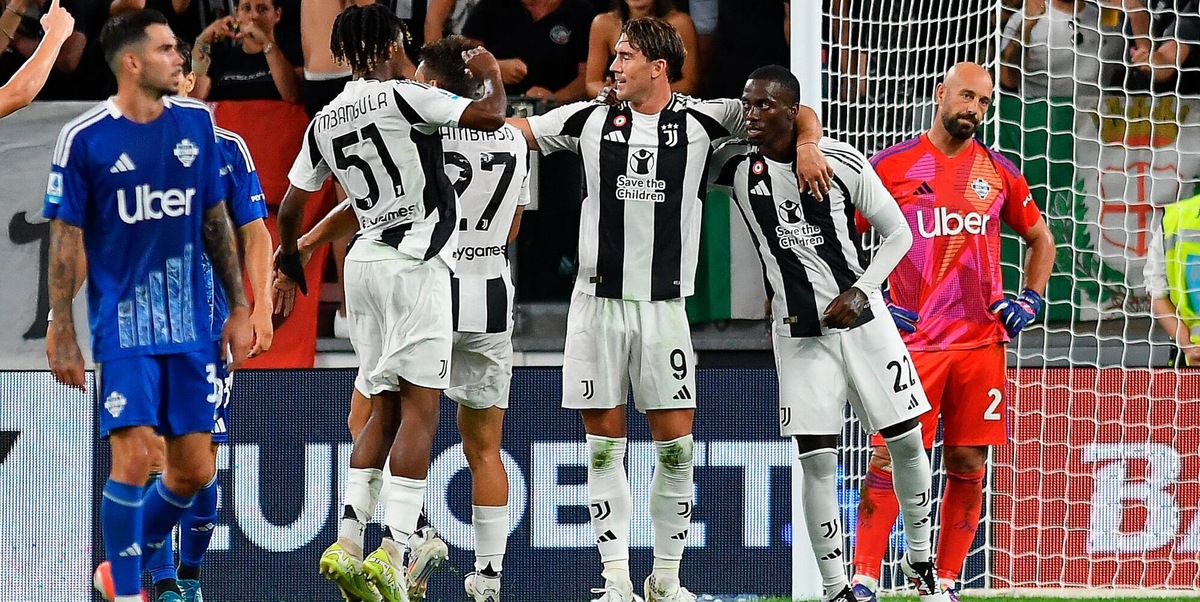 La Juve spicca il primo volo sulle ali di Motta: tris al Como, favola Mbangula