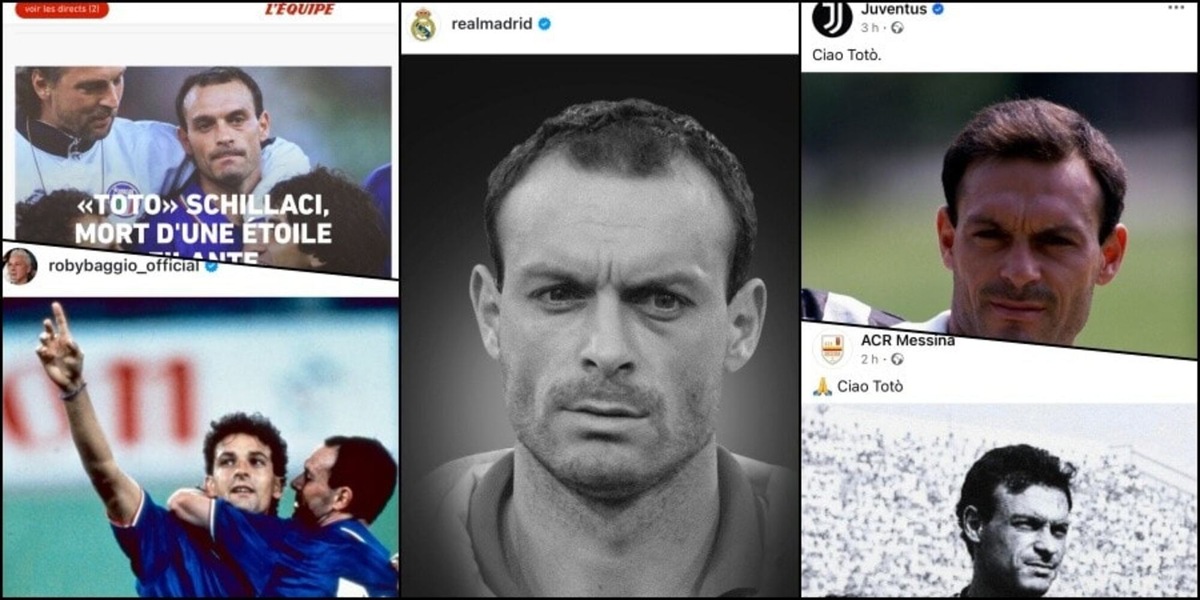 Schillaci, dal Real Madrid a Baggio: ricordi e amore per Totò