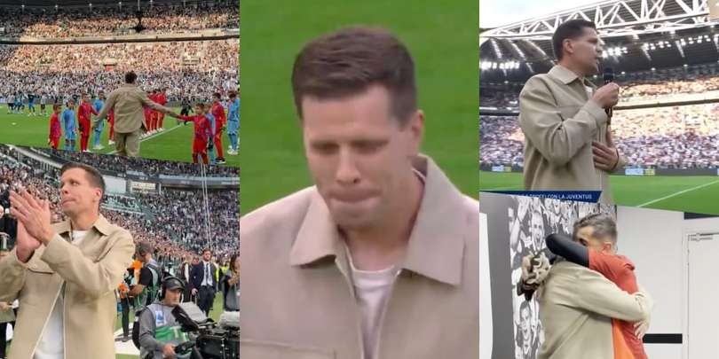 Szczesny in lacrime saluta i tifosi Juve all'Allianz Stadium