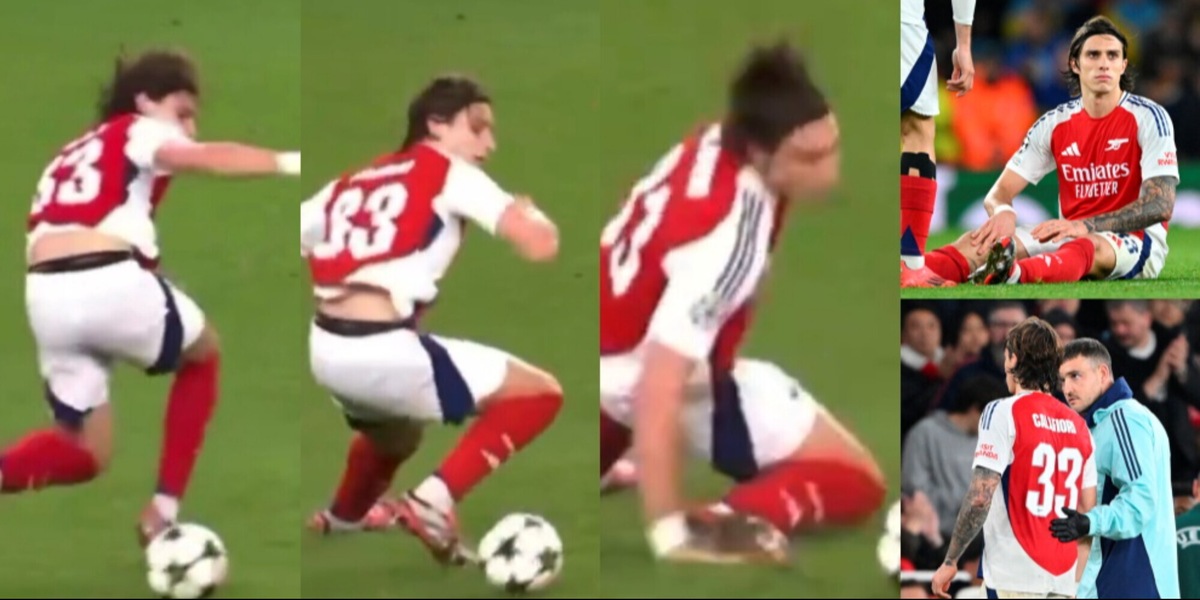 Calafiori ko, brutto infortunio al ginocchio in Arsenal-Shakhtar