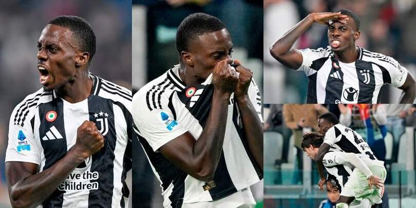 Weah, rabbia e grinta: bacia la maglia Juve dopo il gol al Parma