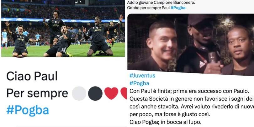 'Gobbo per sempre': i messaggi d'addio dei tifosi Juve a Pogba