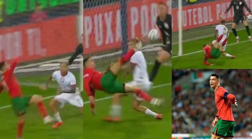Ronaldo infinito: il gol in rovesciata col Portogallo è un capolavoro