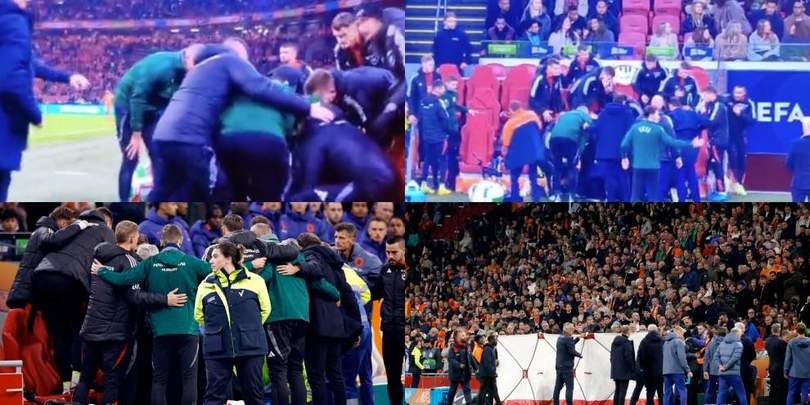Olanda-Ungheria, paura in campo: membro dello staff ungherese colpito da malore