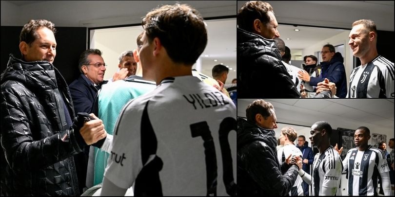 Quello sguardo a Yildiz e i sorrisi con Koop: c'è anche Elkann alla festa Juve