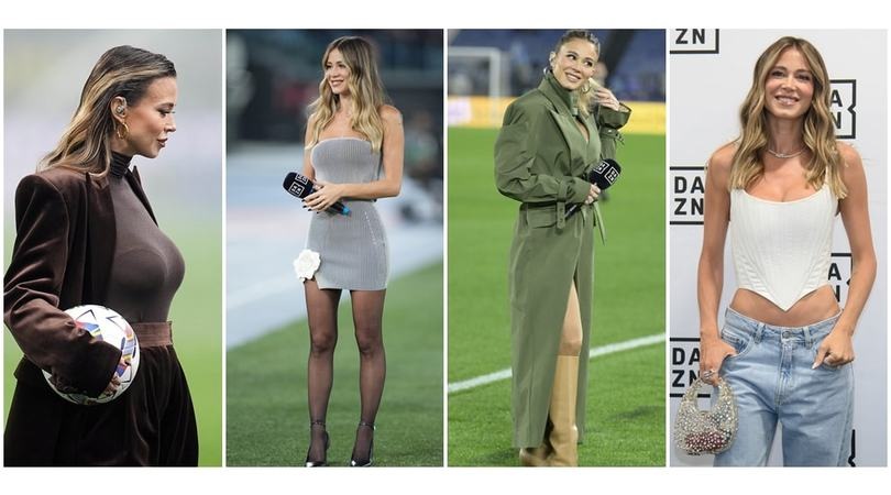 Diletta Leotta tra tacchi, spacchi e outfit da Serie A