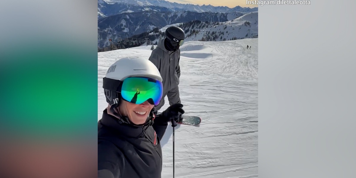 Diletta Leotta sfreccia sulla neve