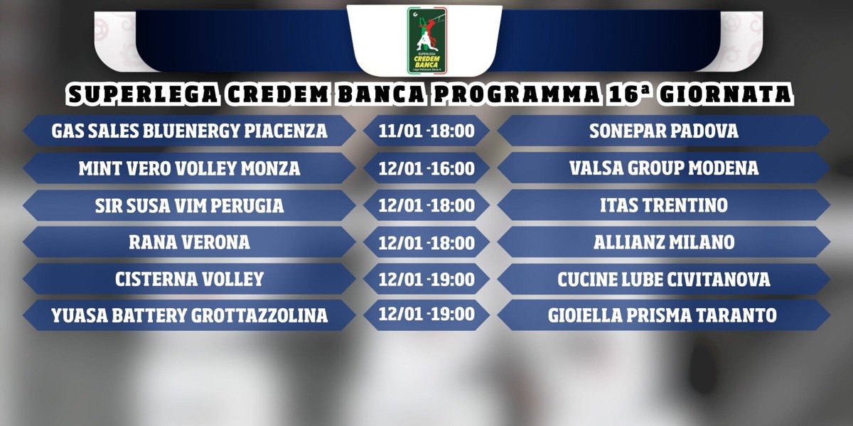 Grottazzolina-Taranto, spareggio salvezza
Perugia-Trento, test d’alta quota