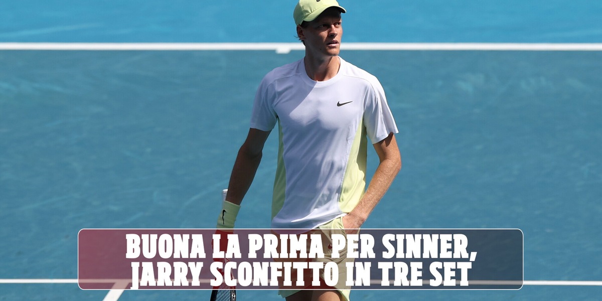 Sinner parte bene agli Australian Open, Jarry ko in tre set