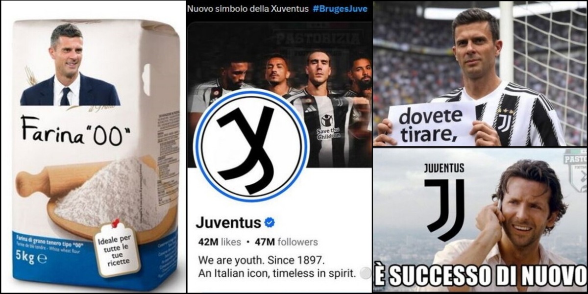 Da "È successo di nuovo" a "Dovete tirare": ironie social dopo Brugge-Juve