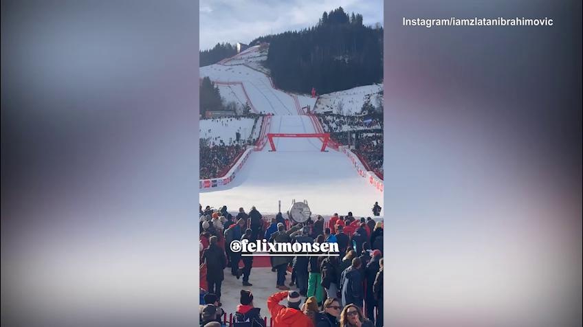 Ibra segue lo sci a Kitzbuhel