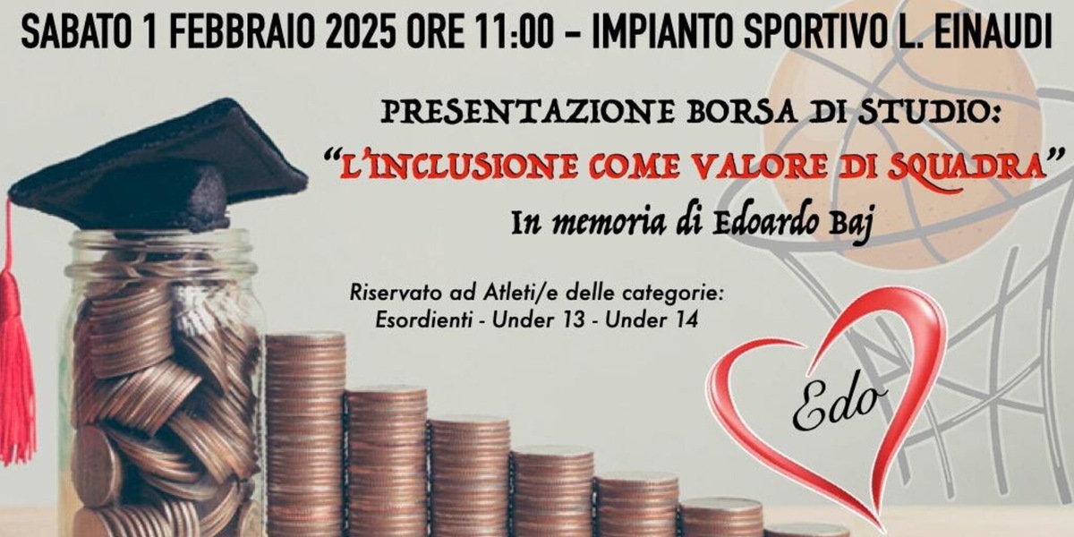 Moncalieri Basketball: Borsa di studio Edoardo Baj