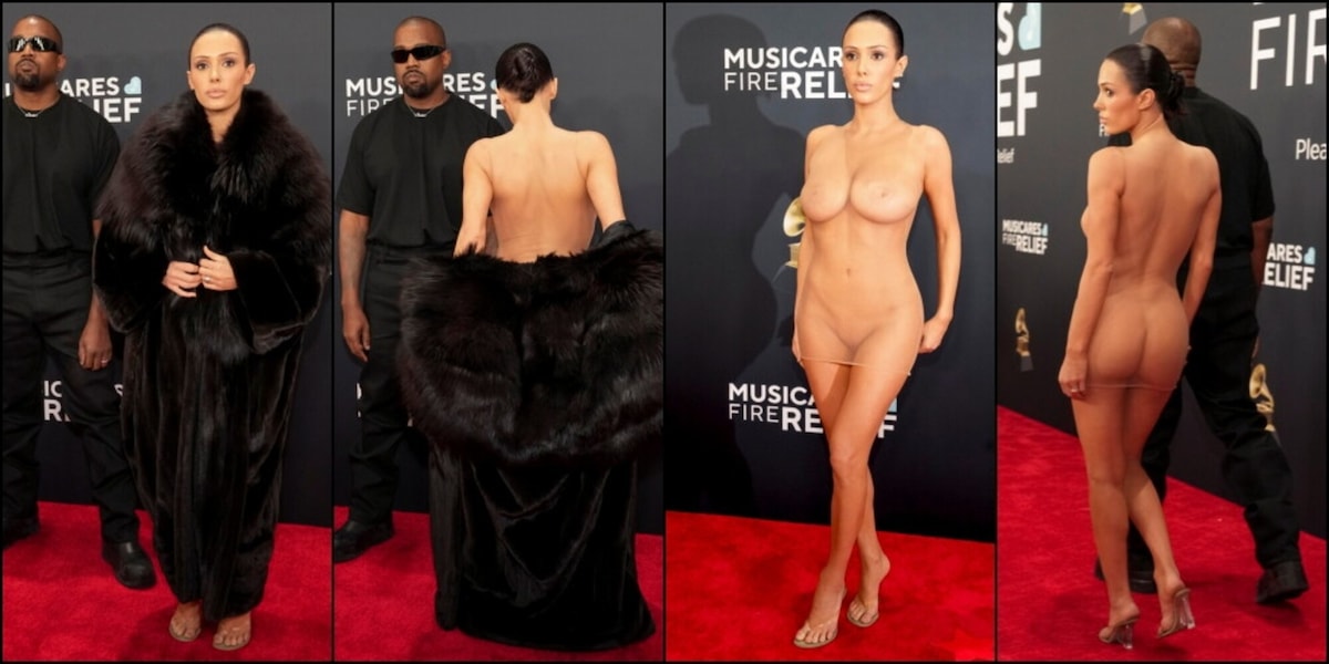 Bianca Censori da censura: nuda sul red carpet dei Grammy Awards 2025