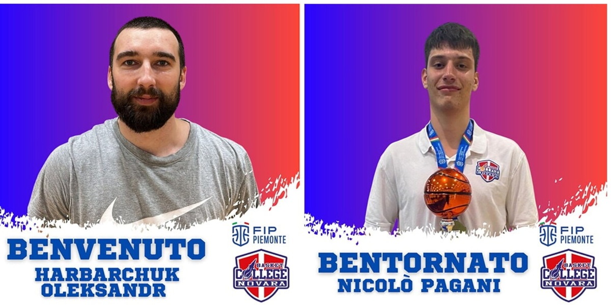 Basket College Novara: “Sasha” Harbarchuk e “Nico” Pagani per virare ai Playout