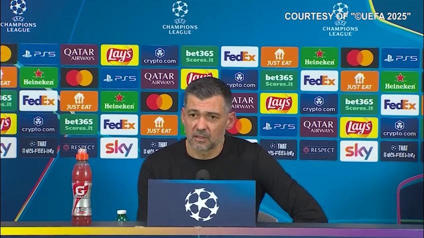 Conceicao: "La faccia di questa eliminazione è mia, non di Theo"