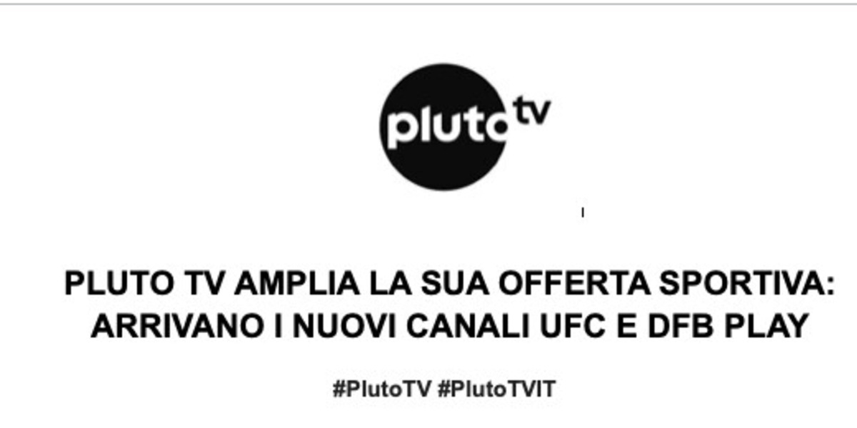 Pluto TV potenzia la proposta dedicata ai grandi appassionati di sport con UFC e DFB Play