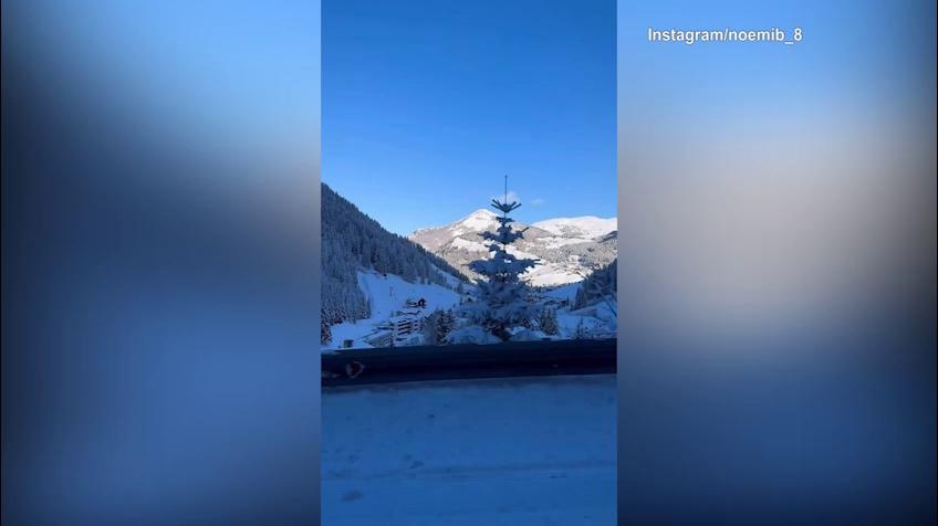Noemi e Totti, splendido paesaggio innevato