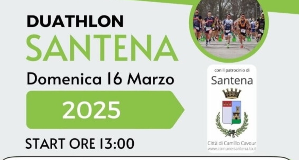 Duathlon Sprint Città di Santena al via domenica 16 marzo