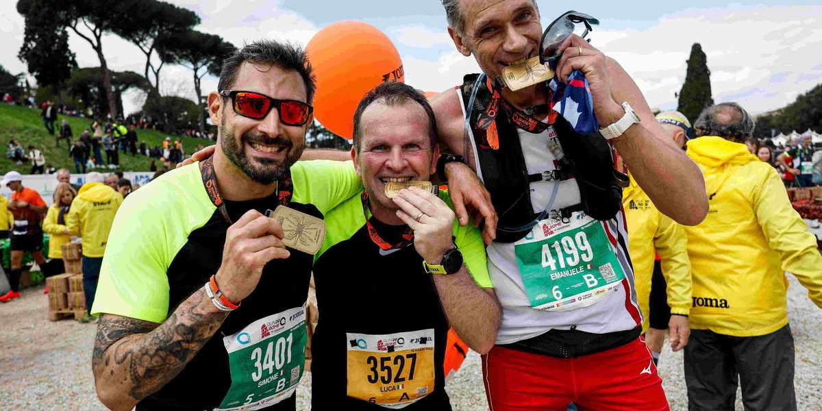 La medaglia al traguardo, esplosione di gioia