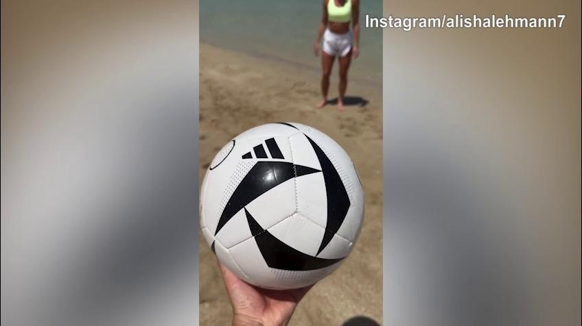 Alisha Lehmann, duro allenamento a Dubai