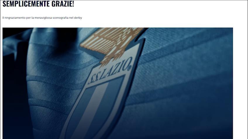 La Lazio dice grazie ai tifosi dopo il derby